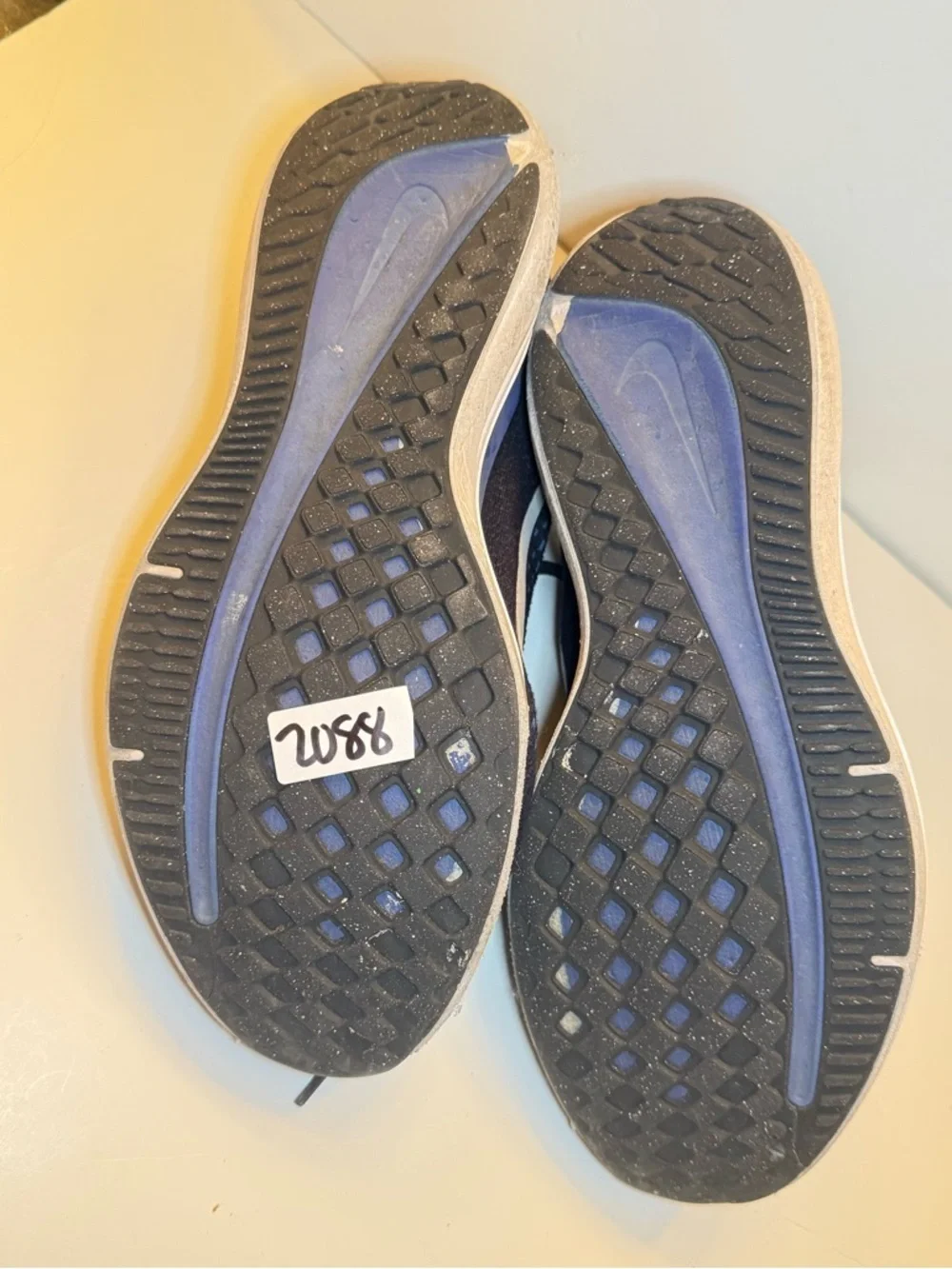 Nike Navy and White Men's Running Sneakers